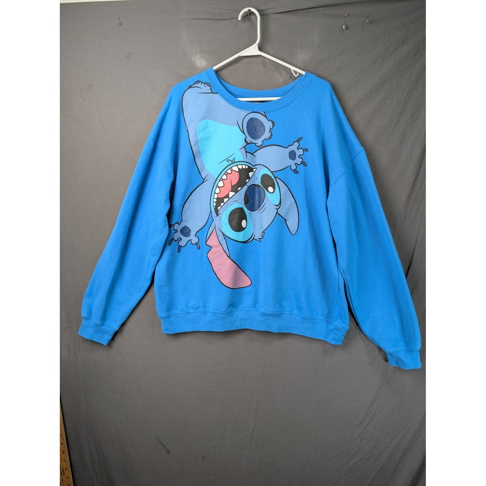Disney Stitch Blue Graphic Sweatshirt XXXL Lilo and Stitch Character Pullover